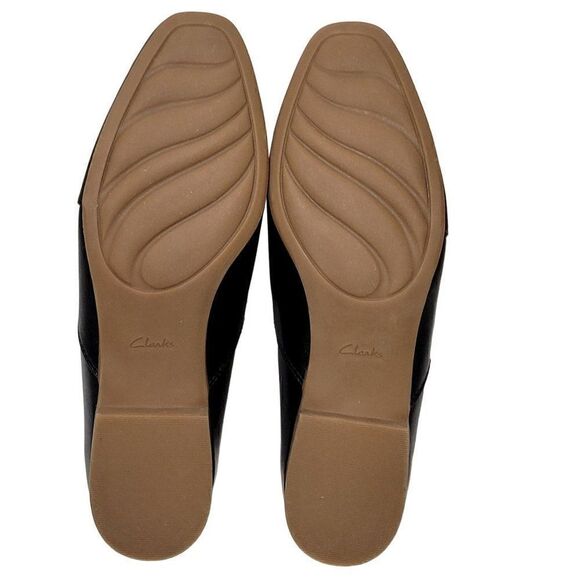 Clarks Collection Loafer Shoes Womens 8.5 W Black Leather Juliet Palm Slip On - Picture 4 of 14
